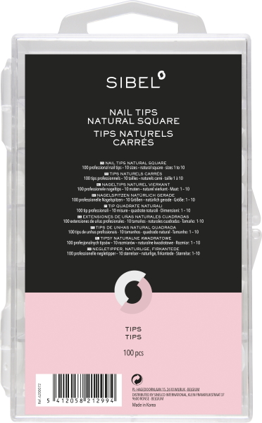  Nagelspitzen Natürlich Quadratisch Box 100 Stk.