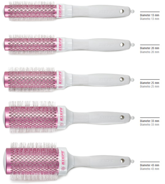PURE WHITE Brush Kit 5 Pcs  Rundbürsten Set, Brosse,Spazzola