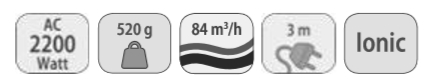 Iconic 3650 - White Haartrockner-Sechoir-Asciugacapelli