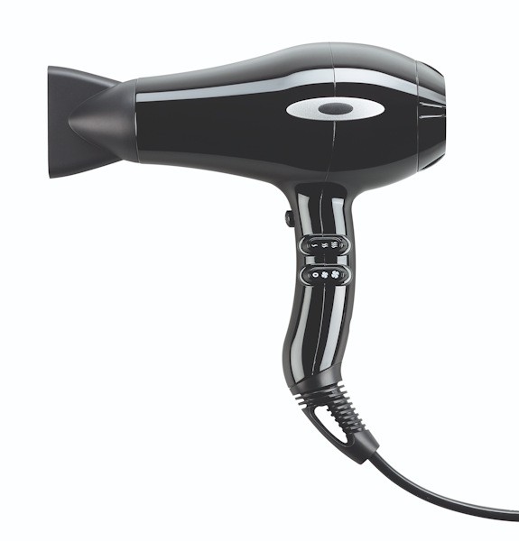  Haartrockner Boreas Ionic AC Compact Glänzend Schwarz