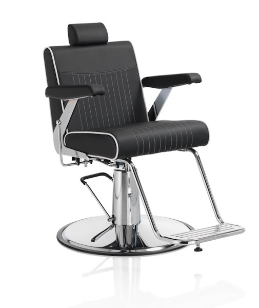 HAIR MAIORCA Barbiersessel schwarz runder Fuss 