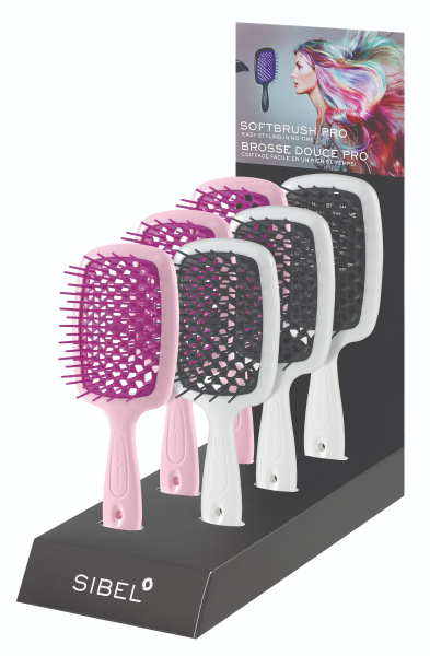Soft Brush Display rosa & weiss  6pcs Spring  Collection, brosse, spazzola