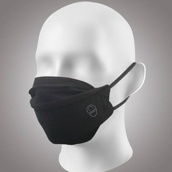 Wiederverwendbare Mundschutzmaske aus Stoff schwarz Grösse L