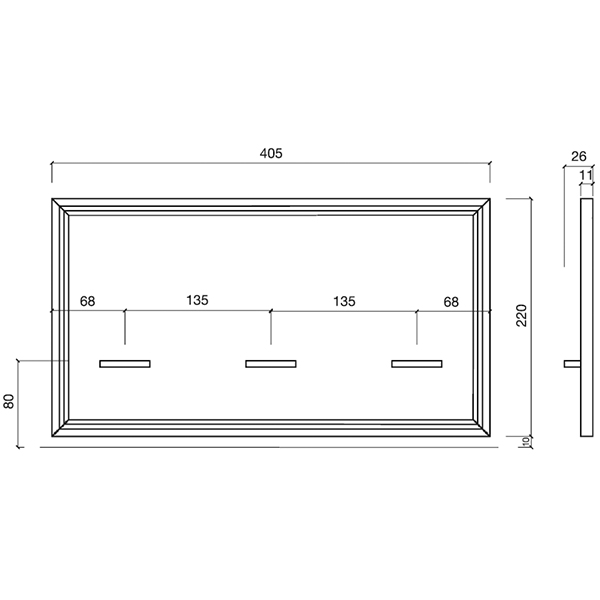 Friesierplätze Otello Infinite 4m05cm 3-er Wandarbeitsplatz 