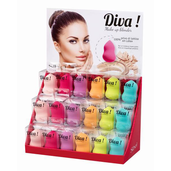  Cosmetic Sponges Make-Up Blender Diva Display 18 Stk.