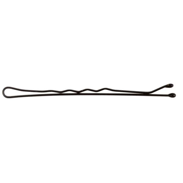  Gewellte Haarklemmen Schwarz 50mm Karte 24 Stk.