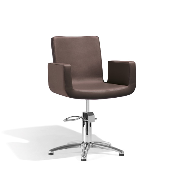  Frisierstuhl Attractio w/ 5-Star Base Braun